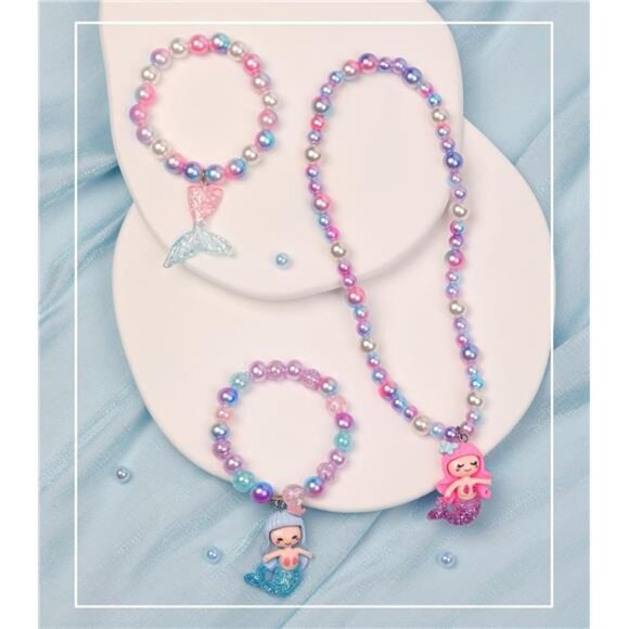 900Pcs Mermaid Bracelet Making Kit for Girls Kids Charm DIY Beads for - Picture 5 of 6